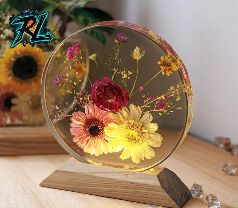 10+ Easy Epoxy Lamp Ideas to Brighten Your Home in 2026 5 Easy Epoxy Lamp Ideas: A handcrafted resin lamp featuring preserved flowers and a warm glow