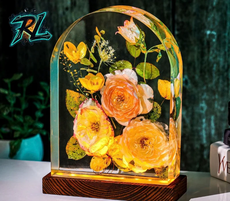 10+ Easy Epoxy Lamp Ideas to Brighten Your Home in 2026 6 Easy Epoxy Lamp Ideas: Real flowers encased in crystal-clear resin create an elegant floral display that shines with timeless beauty