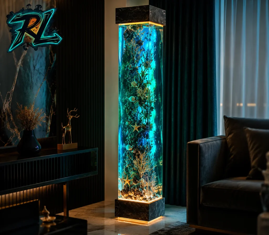 Floor Lamp With Ideas: Unique Handcrafted Decor Designs 1 Modern resin floor lamp design for luxury home decor trends