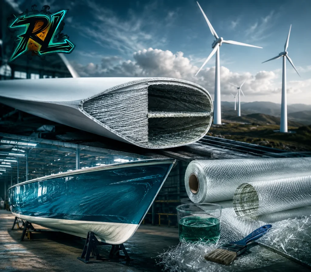 What Is Resin Used For? Discover Top Real-World Applications 3 Ultra-strong fiberglass reinforced resin composite material used for manufacturing massive wind turbine blades and boat hulls