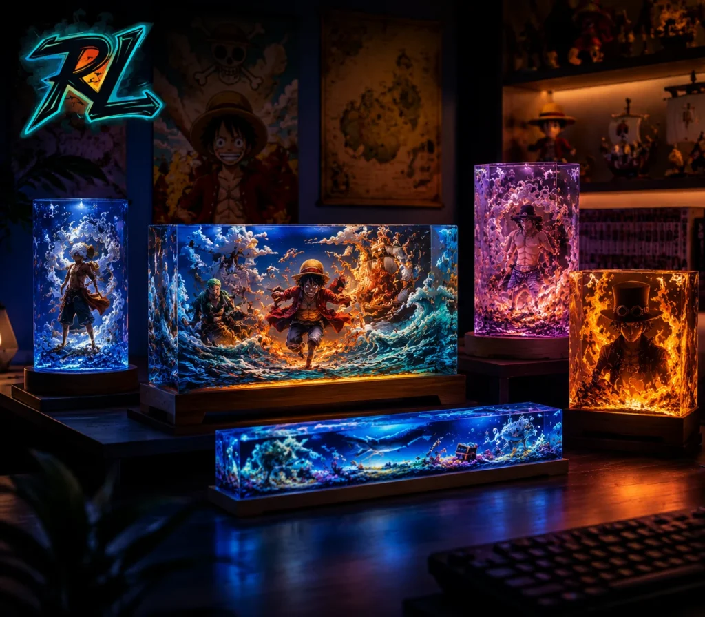 Anime lamp One Piece Elevates Your Otaku Bedroom Setup 1 Multi-color illumination from the premium anime lamp One Piece series instantly turns a generic room into a mystical art sanctuary