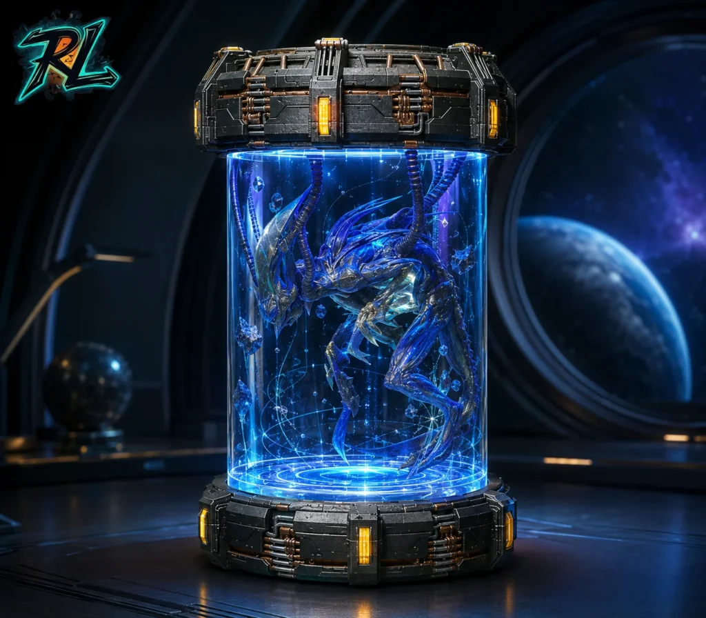 Is Epoxy Resin Harmful To The Environment: The Green Guide 3 A futuristic deep-space research vessel capsule lamp crafted from crystalline resin, casting an eerie, captivating light
