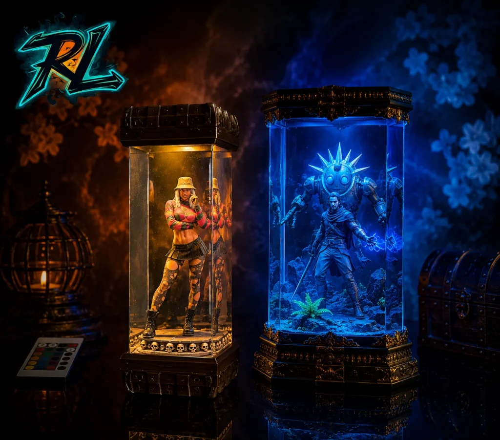 Lamps Anime: Lead the Room Decor Trend with Exclusive Designs 2 The artistic contrast between two lamps anime design styles ranging from epic brightness to mysterious legends