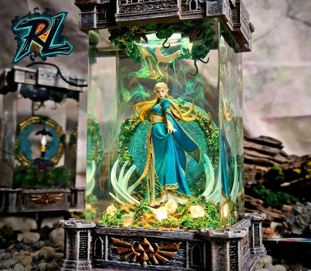 What Is Resin Material? All About Premium Epoxy Lamps 2 What Is Resin Material? Handcrafted resin lamp displaying premium transparency and a beautiful illuminated background for bedroom decor