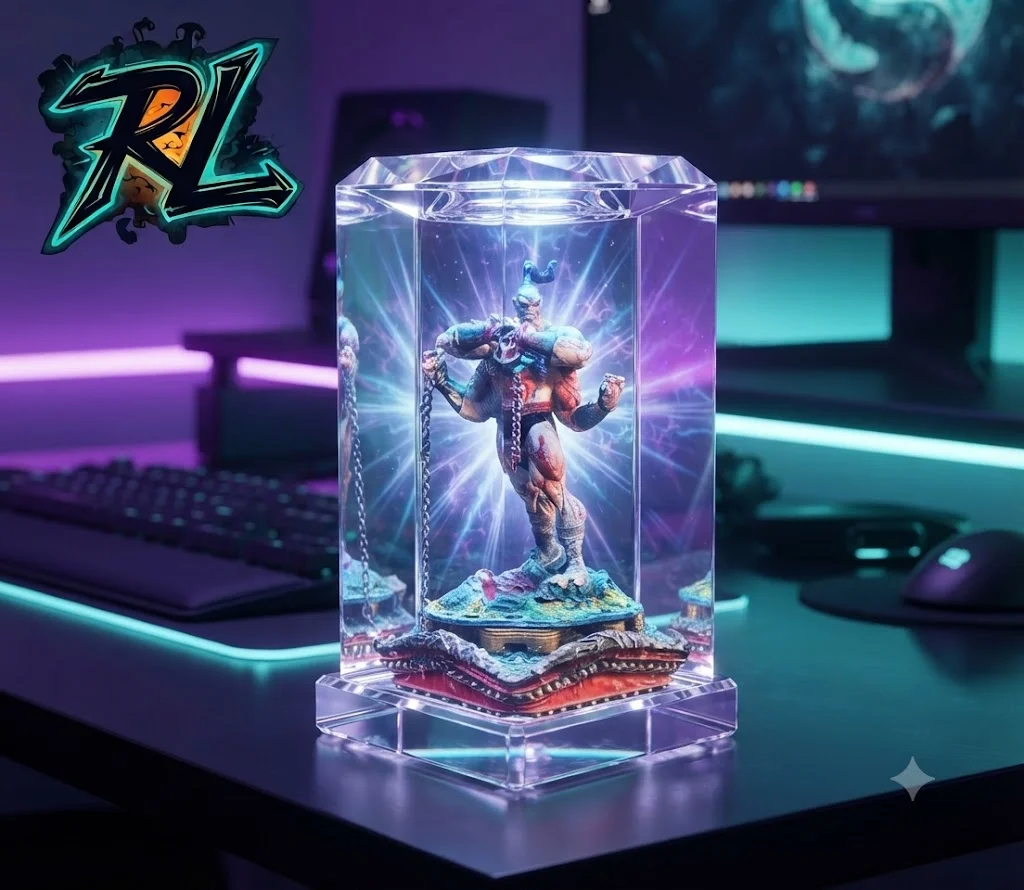What Is Resin Material? All About Premium Epoxy Lamps 5 What Is Resin Material? Premium diamond-polished crystalline monolith lamp with an intense energy theme, perfect for gaming setup decor