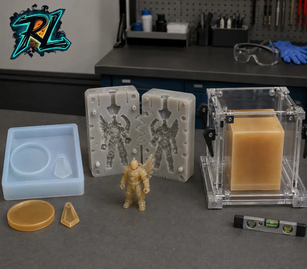 Mould: Complete Guide to Resin Casting and Lamp Artwork 2 One-piece, two-part, and rigid box designs illustrate how object geometry changes the casting strategy.