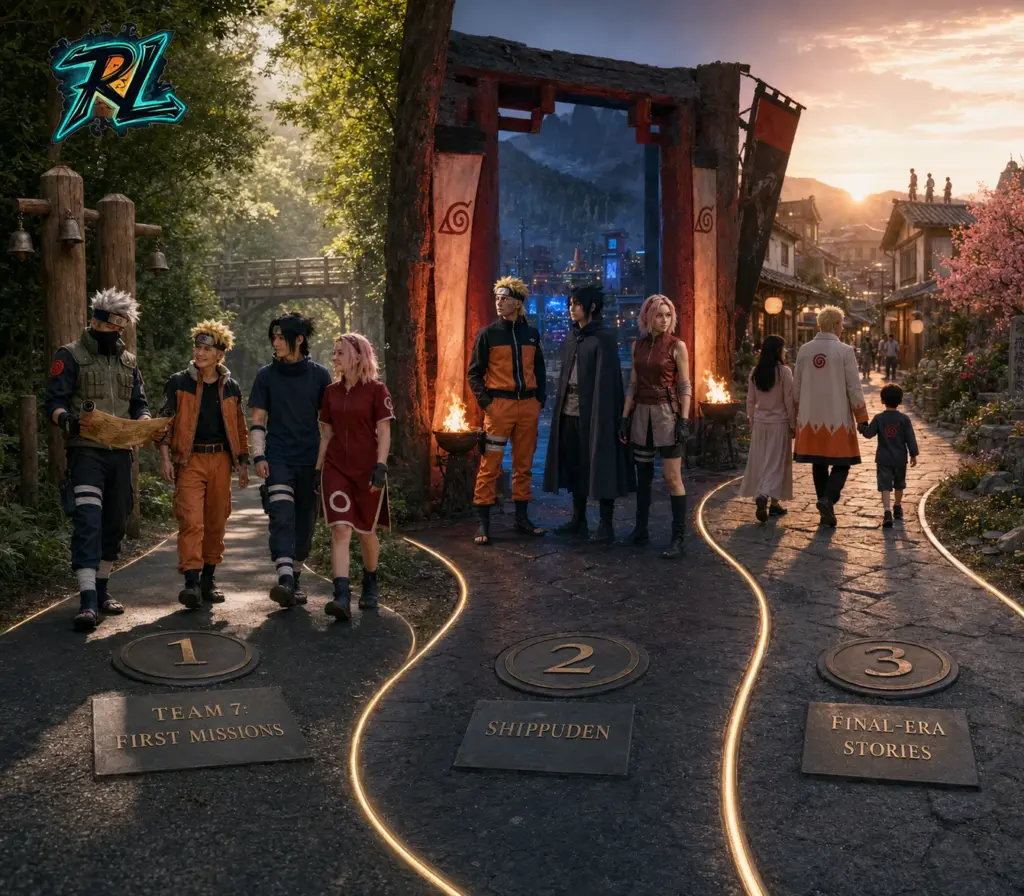 Naruto: Complete Guide to Characters, Jutsu and Resin Art 2 A simple viewing path moves from Team 7’s first missions to Shippuden and the final-era stories.
